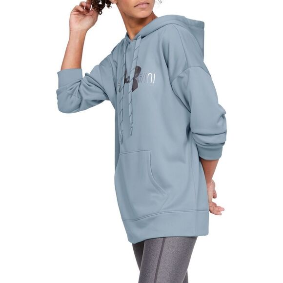 New! UNDER ARMOUR Women's Logo Fleece Hoodie Sweatshirt Sweater Size Small - Picture 2 of 4